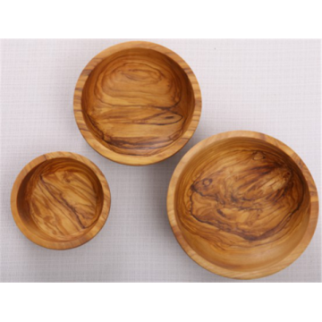 Olive Wood Handcrafted Salad Bowl Set Of 3